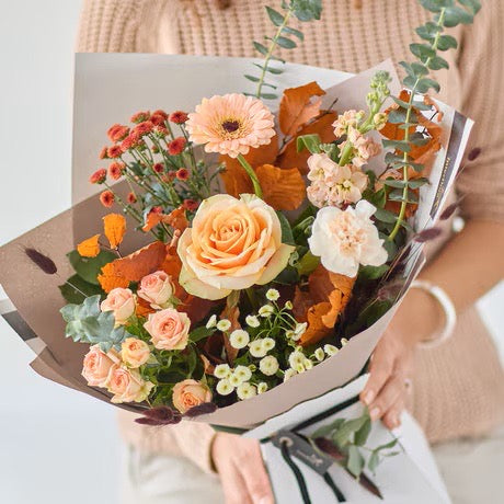 Warm Peach Hand Bouquet